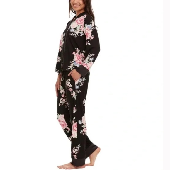 Flora Nikrooz Ladies' Satin Trim Notch Collar PJ Set XL NEW - Picture 2 of 7